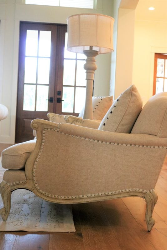 modern french country, living room, modern french country living room, interior design, houston interior designer, new home construction, beaumont interior designer, new house, french country