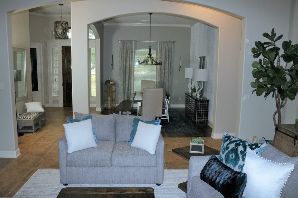 interior designer, interior design, modern farmhouse, after, houston, houston interior designer, the woodlands, modern farmhouse dining room, modern farmhouse living room, farmhouse, interior styling, dining table, chandelier, rug, baskets, art, lamp, console, dining room decor, wallpaper, sofa, love seat, mirror, mantle decor, farmhouse mantle, farmhouse living room, colorful house, colorful living room, colorful dining room