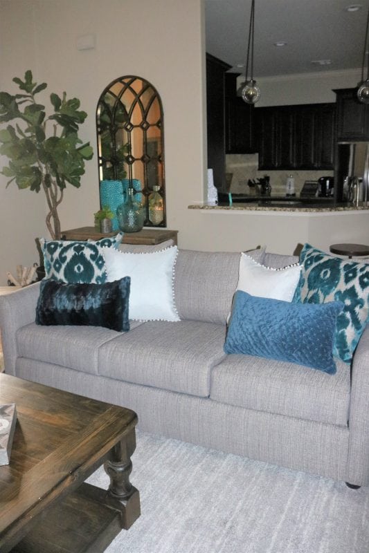 interior designer, interior design, modern farmhouse, after, houston, houston interior designer, the woodlands, modern farmhouse dining room, modern farmhouse living room, farmhouse, interior styling, dining table, chandelier, rug, baskets, art, lamp, console, dining room decor, wallpaper, sofa, love seat, mirror, mantle decor, farmhouse mantle, farmhouse living room, colorful house, colorful living room, colorful dining room