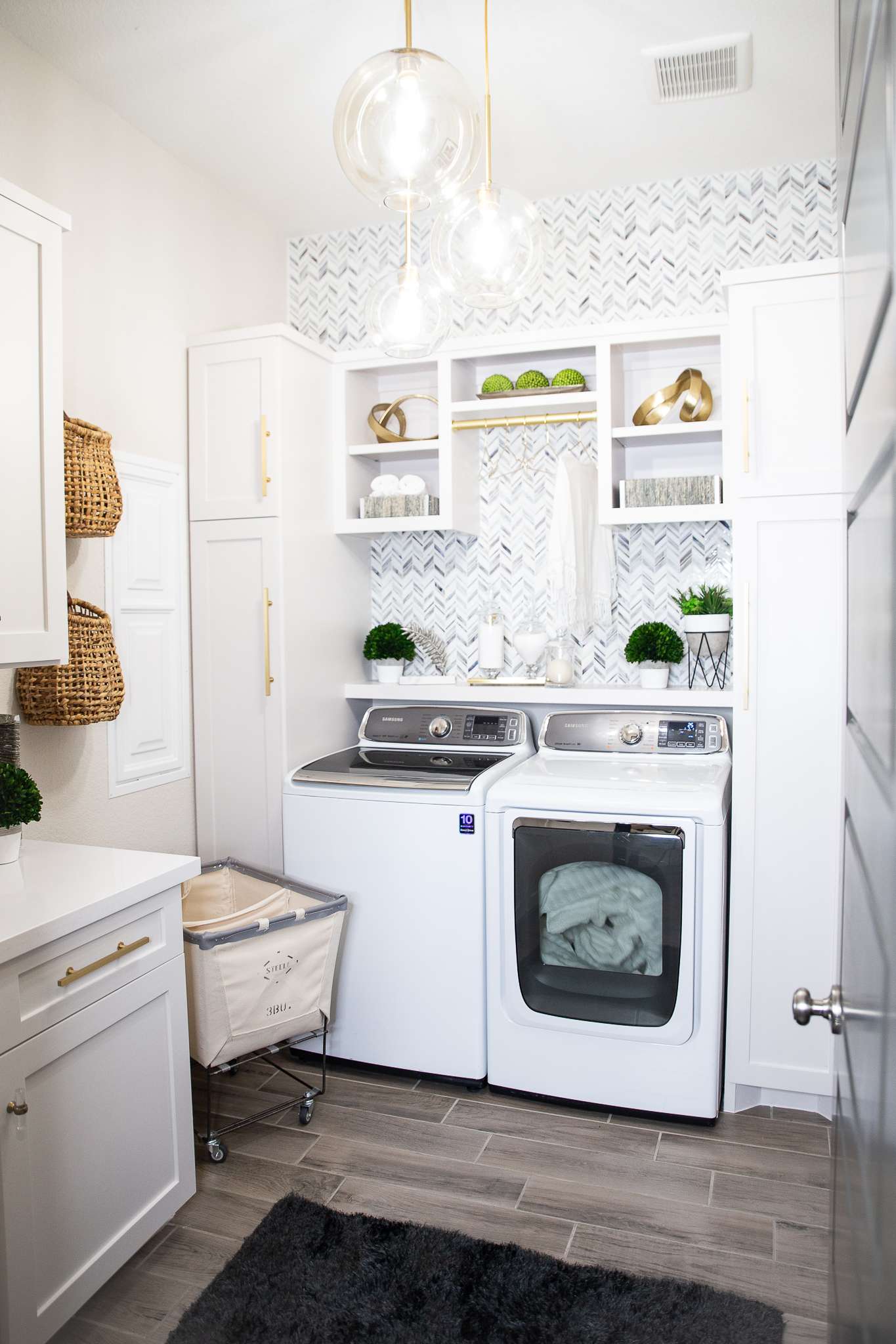 Washer and Dryer Topper, Laundry Room Organization, Farmhouse