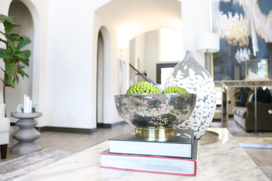 all decor, how to decorate for fall, fall living room, blue living room, olive and navy color palette, olive pillows, navy living room