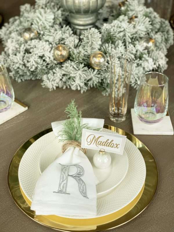 Christmas table setting