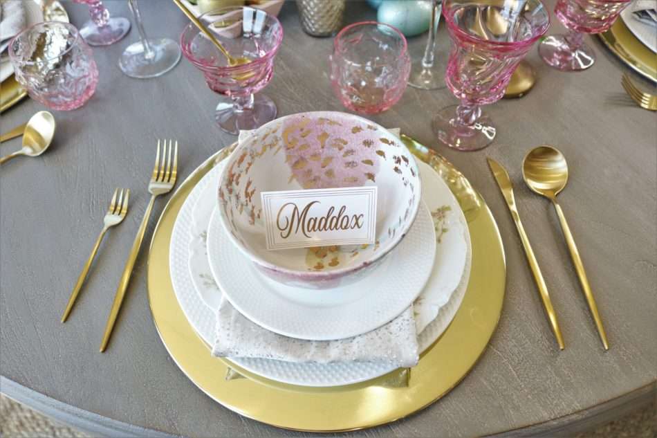 MRI, houston interior designer, home decor influencer, Easter, Easter table setting, Easter flowers, colored glass, spring flowers, cascading flowers, bunny, kids Easter table, fun Easter table setting, Easter decorations, how to decorate for Easter, easy Easter decorations, pink glasses, Easter table setting, Easter tabelscape, elegant dining table, whimsical kids table, playful easter table, vintage table setting, table setting ideas, easter table setting ideas, colorful table setting, achievable easter table setting, table décor, chic easter table setting, budget friendly table setting