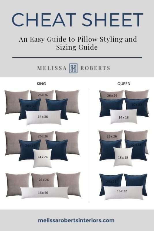 Decorative Pillow Sizes Chart