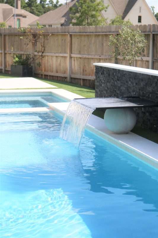 MRI, Melissa Roberts Interiors, Houston Interior Design, Houston Interior Designers, Beaumont Interior Designers, Houston, Texas, Pool Design, Outdoor Kitchen Design, How to Design an Pool, Swimming Pool Designs, Swimming Pool Design for Small Backyard, Patio Extension, Backyard Design, Backyard landscape ideas, How to build an inground swimming pool, modern swimming pool design, modern swimming pool, what to expect when remodeling your patio, what to expect when adding a swimming pool, what does a pool cost, outdoor oasis. Step by step remodeling process, building a swimming pool progress pictures, Mediterranean, modern Mediterranean, modern Mediterranean pool, pool water feature, outdoor kitchen appliances, outdoor lighting, landscaping around a pool, backyard landscaping